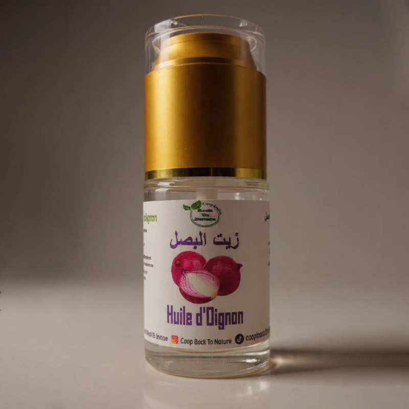 زيت البصل الطبيعي 100% – سر نمو الشعر وفروة رأس صحية من الطبيعة