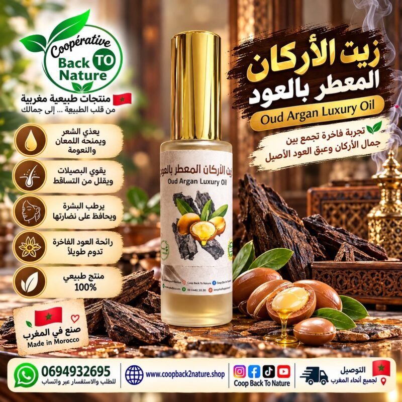 🌿 زيت الأركان المعطر بالعود – Oud Argan Luxury Oil 🌿